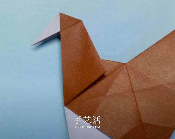折紙母雞的方法圖解 怎么折母雞的折法步驟 -  www.rpnrmr.com