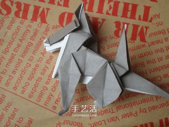 可愛(ài)小狗的折法圖解 手工折紙小狗的步驟圖 -  www.rpnrmr.com