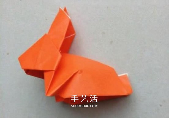 手工折紙兔子的圖解 怎么折兔子的方法步驟 -  www.rpnrmr.com