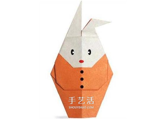 中秋節(jié)穿衣服的兔子折紙圖解 步驟很簡單！ -  www.rpnrmr.com