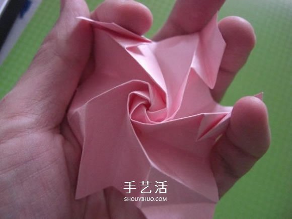 福山玫瑰折法圖解教程 清晰大圖福山玫瑰折紙 -  www.rpnrmr.com