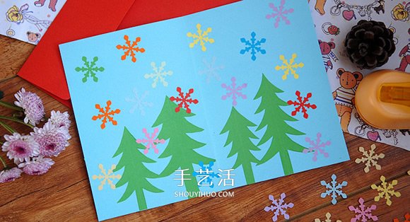 DIY圣誕卡片制作教程 感受彩色流淌的小小美好 -  www.rpnrmr.com
