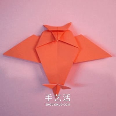 兒童手工折紙蝙蝠圖解 簡單小蝙蝠折疊教程 -  www.rpnrmr.com