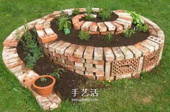 DIY螺旋花壇的方法 立體螺旋花壇的做法圖片 -  www.rpnrmr.com