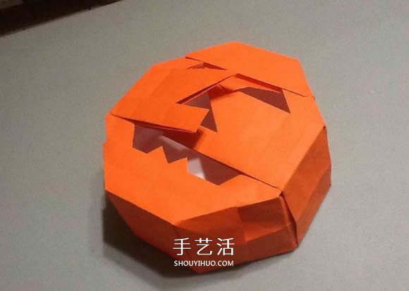 立體南瓜燈的折紙圖解 手工復(fù)雜南瓜燈的折法 -  www.rpnrmr.com