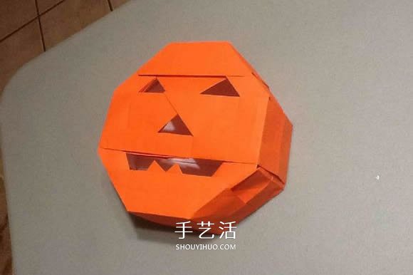 立體南瓜燈的折紙圖解 手工復(fù)雜南瓜燈的折法 -  www.rpnrmr.com