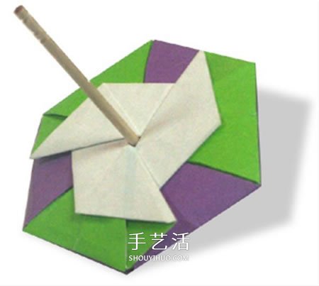 紙陀螺怎么折的圖解 簡單折紙陀螺玩具教程 -  www.rpnrmr.com