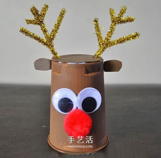 圣誕節(jié)馴鹿的制作方法 幼兒做紙杯馴鹿的教程 -  www.rpnrmr.com