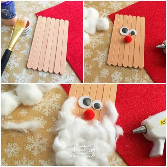 雪糕棍手工制作圣誕老人 幼兒做圣誕老人教程 -  www.rpnrmr.com