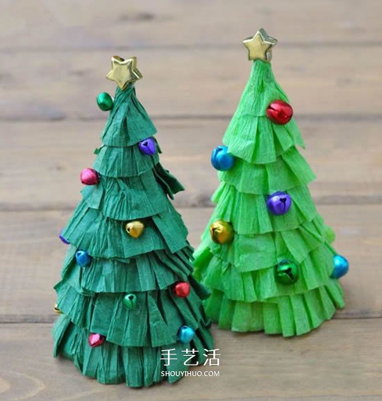 簡單皺紋紙圣誕樹做法 兒童自制圣誕樹的教程 -  www.rpnrmr.com