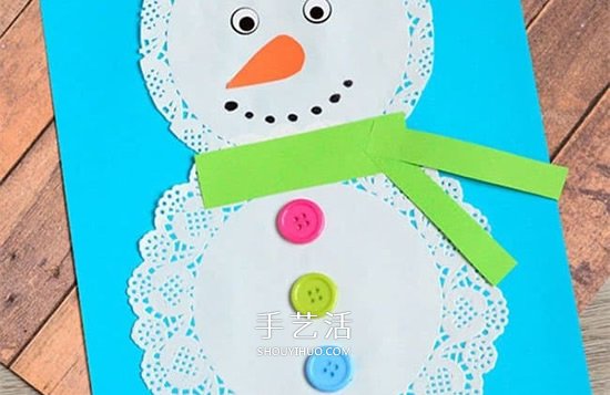 圣誕雪人卡片手工制作 自制卡通圣誕卡片教程 -  www.rpnrmr.com