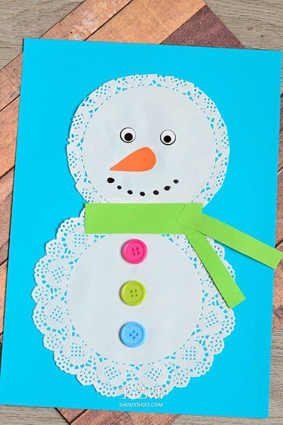 圣誕雪人卡片手工制作 自制卡通圣誕卡片教程 -  www.rpnrmr.com