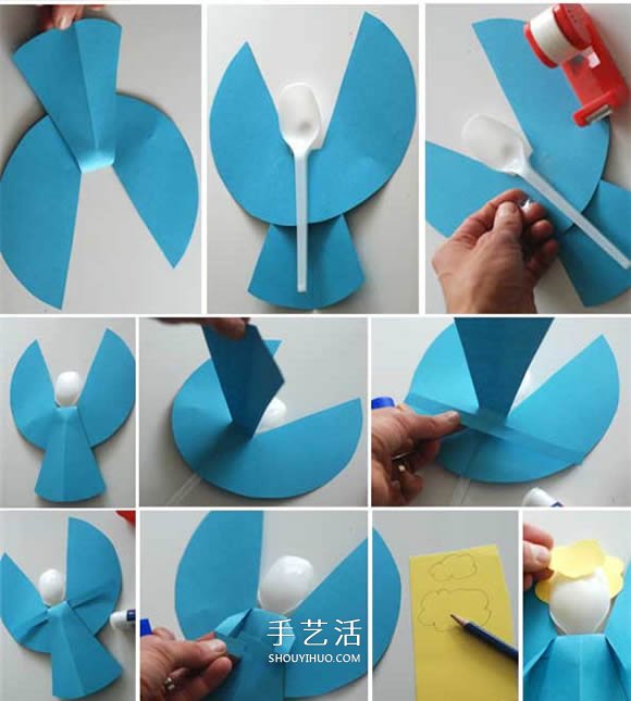 一次性勺子做小天使 圣誕節(jié)可愛天使手工制作 -  www.rpnrmr.com