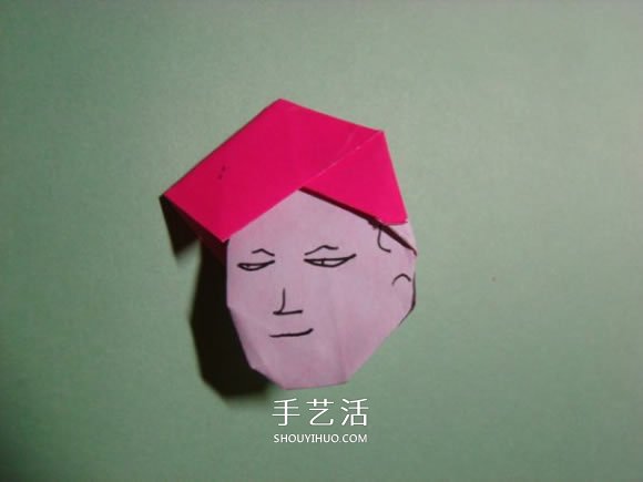 怎么折紙人物頭像圖解 戴帽子的人折法過程 -  www.rpnrmr.com