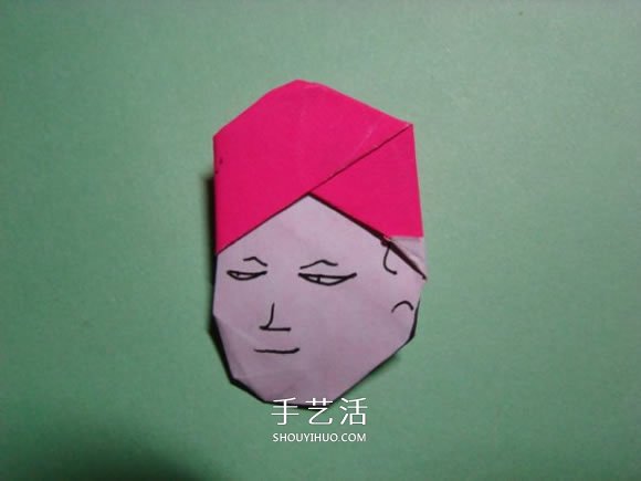 怎么折紙人物頭像圖解 戴帽子的人折法過程 -  www.rpnrmr.com