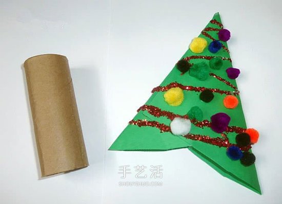 簡(jiǎn)單圣誕樹掛飾的做法 用衛(wèi)生紙筒做圣誕樹 -  www.rpnrmr.com