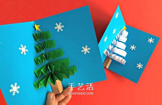 圣誕樹立體賀卡做法 手工立體圣誕樹賀卡制作 -  www.rpnrmr.com