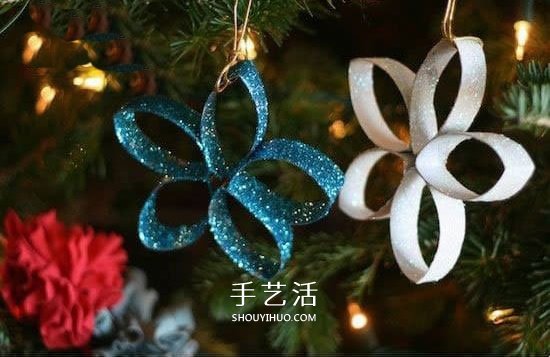 衛(wèi)生紙筒廢物利用 手工制作圣誕樹掛飾方法 -  www.rpnrmr.com