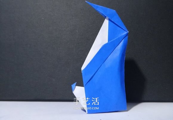 企鵝母子的折法圖解 一張紙折兩只企鵝步驟 -  www.rpnrmr.com