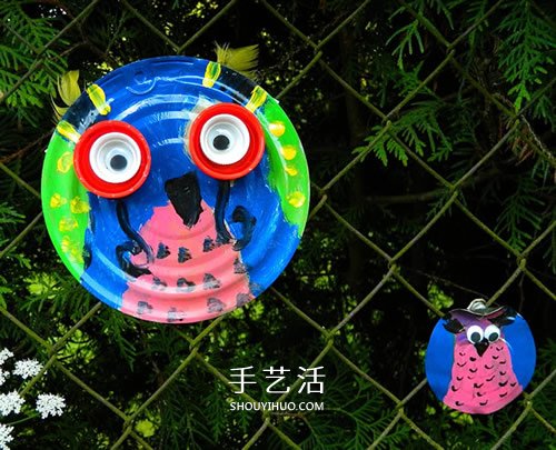 奶粉罐蓋子的廢物利用 手工制作可愛貓頭鷹 -  www.rpnrmr.com