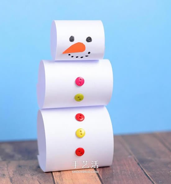 幼兒園手工小制作 簡(jiǎn)單做可愛(ài)的立體雪人教程 -  www.rpnrmr.com