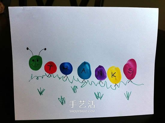 簡(jiǎn)單的幼兒手指畫(huà) 做一張可愛(ài)的感恩節(jié)賀卡 -  www.rpnrmr.com