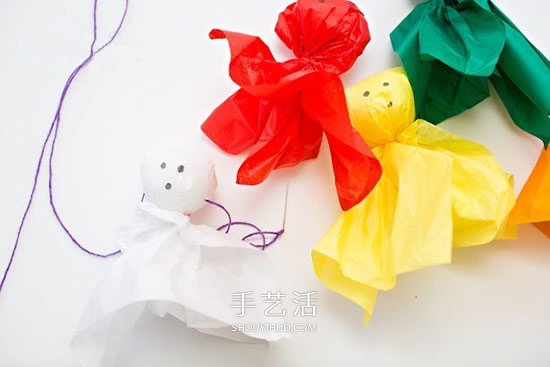 萬圣節(jié)漂亮裝飾DIY 利用彩紙制作可愛幽靈娃娃 -  www.rpnrmr.com