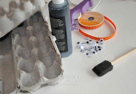 雞蛋托蝙蝠手工制作 簡(jiǎn)單做成可愛萬(wàn)圣節(jié)掛飾 -  www.rpnrmr.com