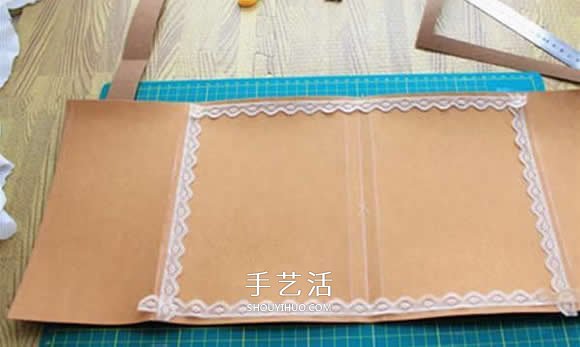 水洗牛皮紙手工制作復(fù)古拼色風(fēng)書套的教程 -  www.rpnrmr.com