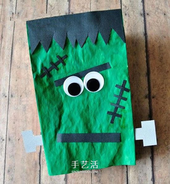 紙袋子手工小制作 DIY可愛(ài)的萬(wàn)圣節(jié)科學(xué)怪人 -  www.rpnrmr.com