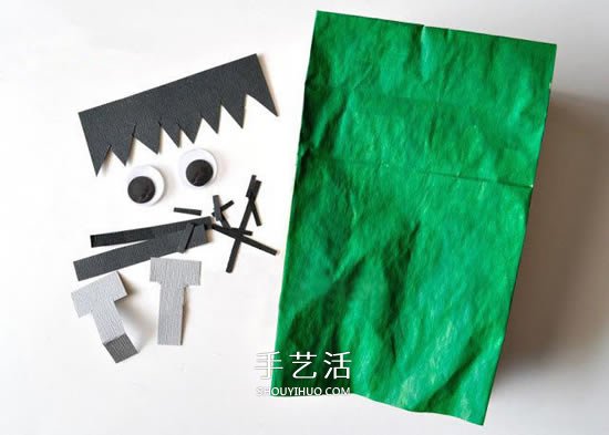 紙袋子手工小制作 DIY可愛(ài)的萬(wàn)圣節(jié)科學(xué)怪人 -  www.rpnrmr.com