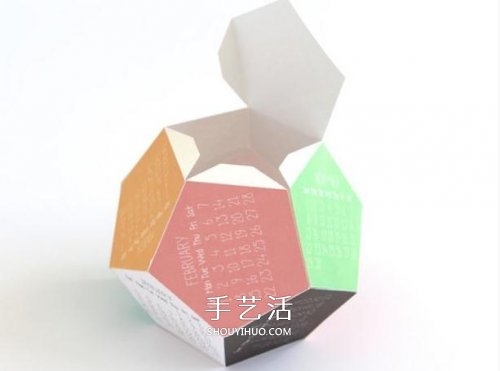12面體日歷的制作方法 卡紙做立體日歷的教程 -  www.rpnrmr.com