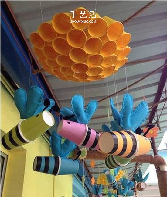 幼兒園紙杯吊飾手工制作 簡單紙杯做吊飾的圖片 -  www.rpnrmr.com