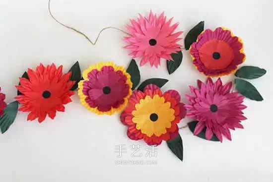 節(jié)日花環(huán)DIY 簡單蛋糕紙做花環(huán)的方法圖解 -  www.rpnrmr.com