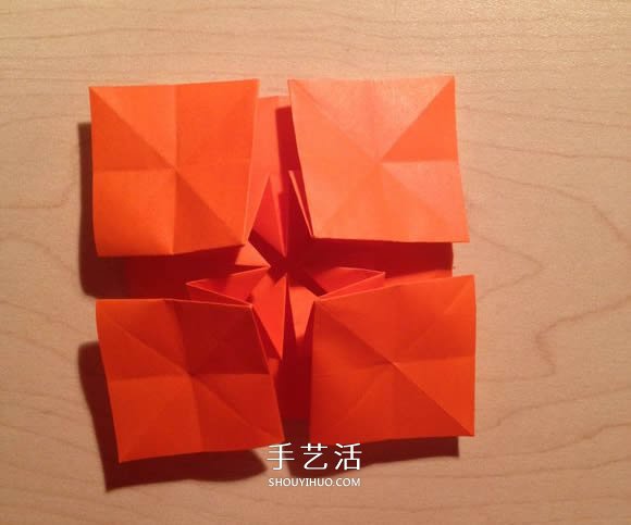 立體組合刺球的折法 帶刺花球的折紙圖解 -  www.rpnrmr.com