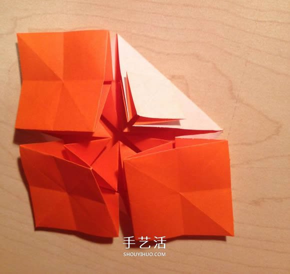 立體組合刺球的折法 帶刺花球的折紙圖解 -  www.rpnrmr.com