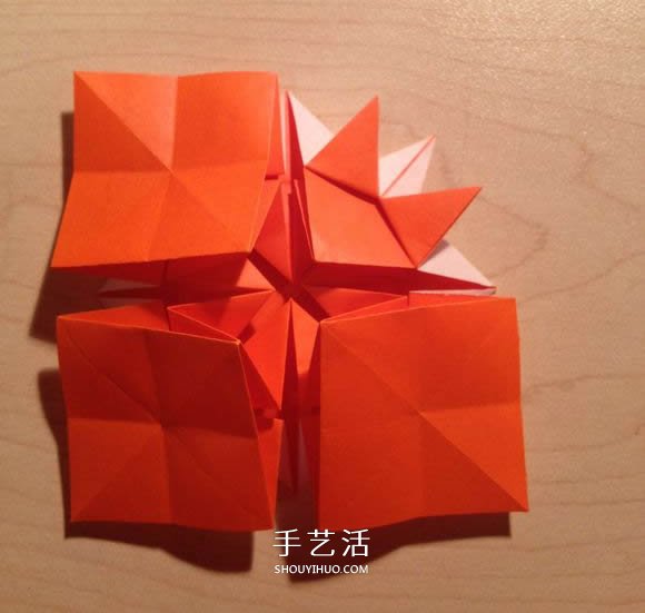 立體組合刺球的折法 帶刺花球的折紙圖解 -  www.rpnrmr.com