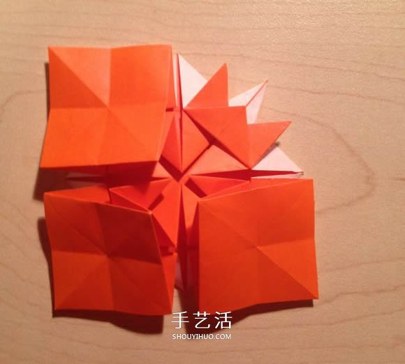 立體組合刺球的折法 帶刺花球的折紙圖解 -  www.rpnrmr.com