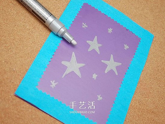 自制教師節(jié)賀卡：好看星星賀卡的做法圖解 -  www.rpnrmr.com