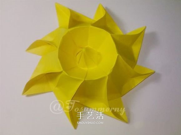 冬日里的暖陽！手工折紙立體太陽的折法圖解 -  www.rpnrmr.com