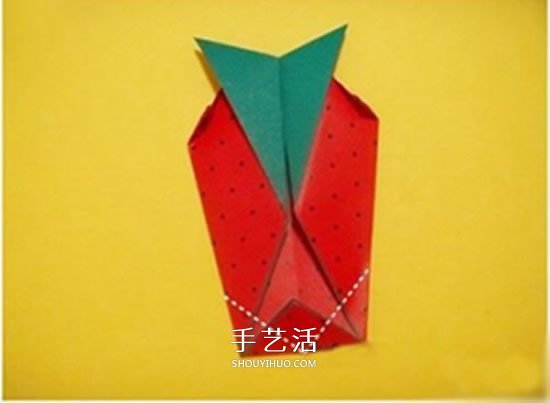 兒童折紙草莓的教程 簡單草莓怎么折圖解 -  www.rpnrmr.com