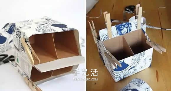 牛奶盒小制作 做成可以拎起來(lái)的筆筒/收納盒 -  www.rpnrmr.com