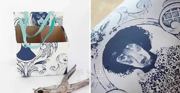 牛奶盒小制作 做成可以拎起來(lái)的筆筒/收納盒 -  www.rpnrmr.com