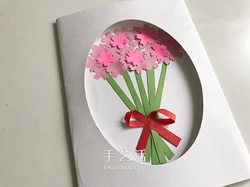 母親節(jié)花束賀卡的做法 手工花束賀卡制作方法 -  www.rpnrmr.com