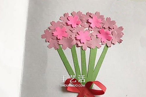 母親節(jié)花束賀卡的做法 手工花束賀卡制作方法 -  www.rpnrmr.com