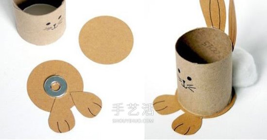 廢物利用做筆筒的方法 簡(jiǎn)單可愛(ài)小兔子筆筒DIY -  www.rpnrmr.com