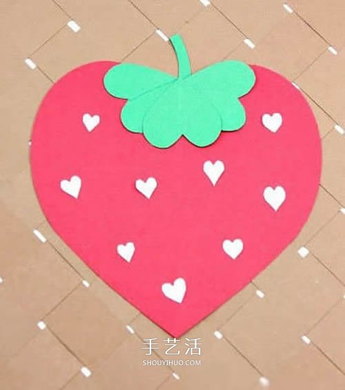 幼兒園手工賀卡教程 可愛母親節(jié)草莓賀卡DIY -  www.rpnrmr.com