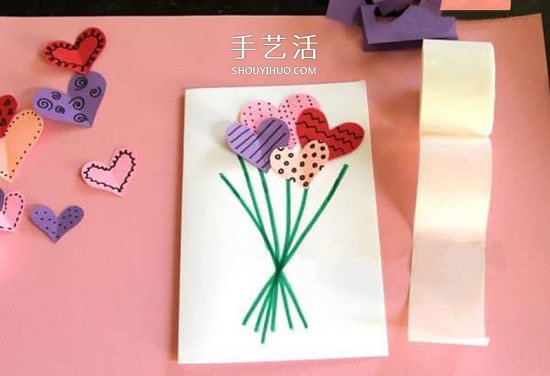 簡單容易學(xué)！兒童手工制作母親節(jié)愛心賀卡教程 -  www.rpnrmr.com