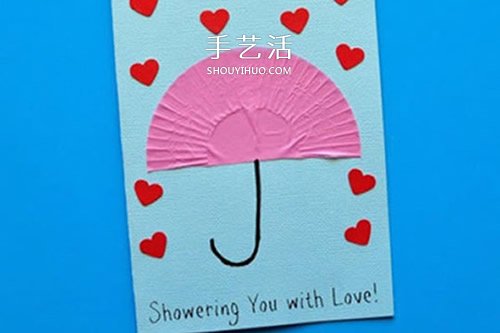 可愛簡單的母親節(jié)卡片DIY 天上下起了愛心雨！ -  www.rpnrmr.com