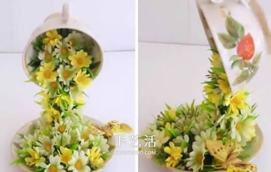 舊杯碟巧妙小改造 DIY制作精美的家居裝飾擺件 -  www.rpnrmr.com